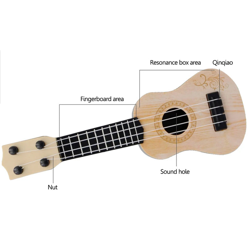 Mini ukulele soprano 4 cordas iniciantes aprendendo guitarra instrumentos musicais educação precoce brinquedos instrumentos de cordas