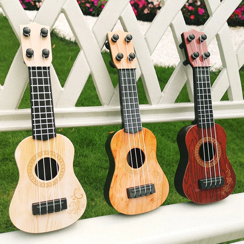Mini ukulele soprano 4 cordas iniciantes aprendendo guitarra instrumentos musicais educação precoce brinquedos instrumentos de cordas